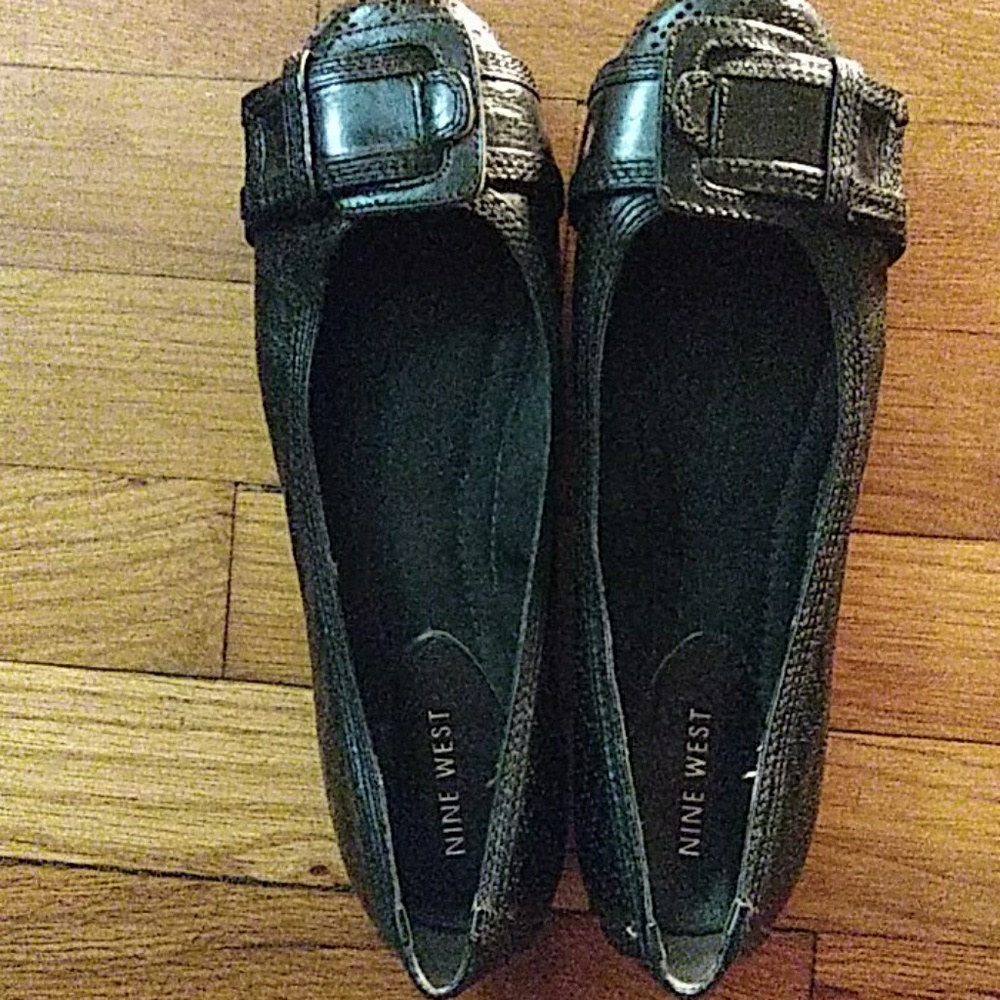 Black Nine West Flats